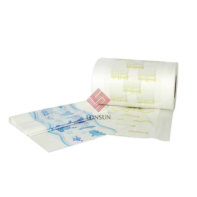 ผ้าอ้อม Backsheet วัตถุดิบการพิมพ์แบบกำหนดเองฟิล์ม Pe
